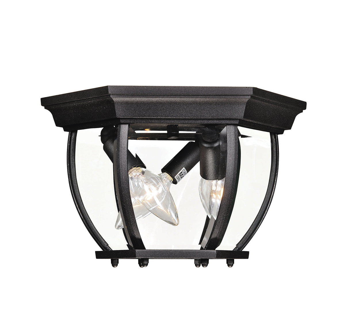 Meridian Lighting M50059BK Meridian Three Light Outdoor Ceiling Light in Black