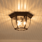 Meridian Lighting M50059BK Meridian Three Light Outdoor Ceiling Light in Black