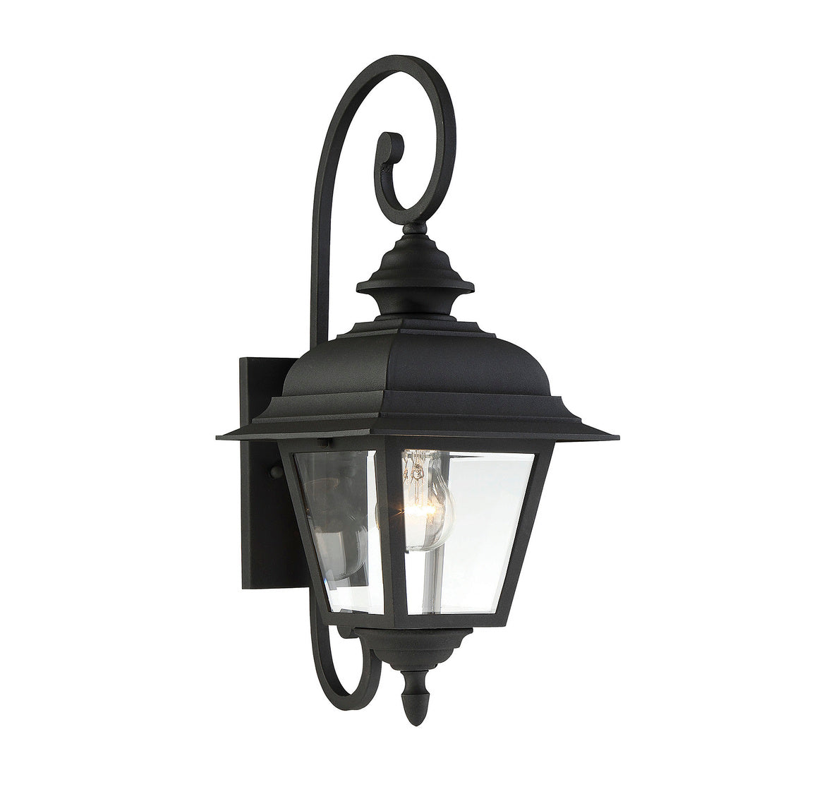 Meridian Lighting M50064BK Meridian One Light Outdoor Wall Lantern in Textured Black