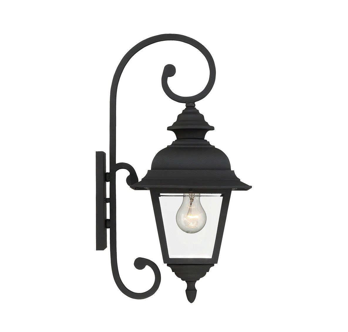Meridian Lighting M50064BK Meridian One Light Outdoor Wall Lantern in Textured Black