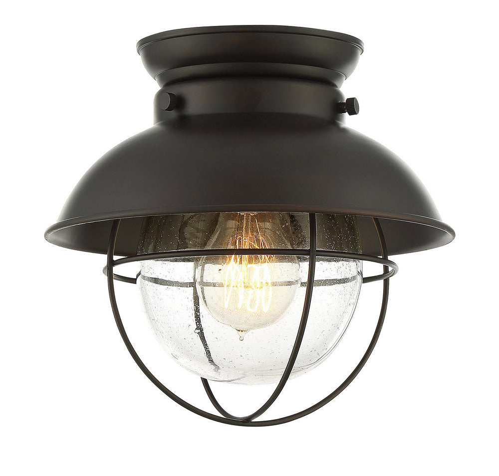 Plafonnier Meridian Lighting M60009ORB à une lumière, finition bronze huilé