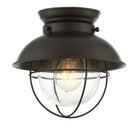 Plafonnier Meridian Lighting M60009ORB à une lumière, finition bronze huilé