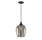 Éclairage Meridian M70076ORB Meridian One Light Mini Suspension en bronze huilé