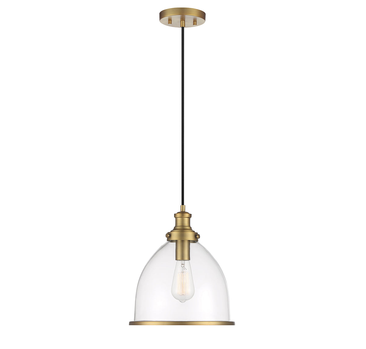 Éclairage Meridian M70119NB Lumière Meridian One Suspension en laiton naturel