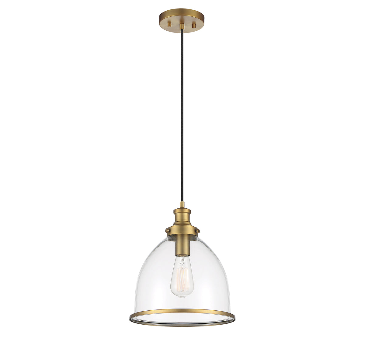 Éclairage Meridian M70119NB Lumière Meridian One Suspension en laiton naturel