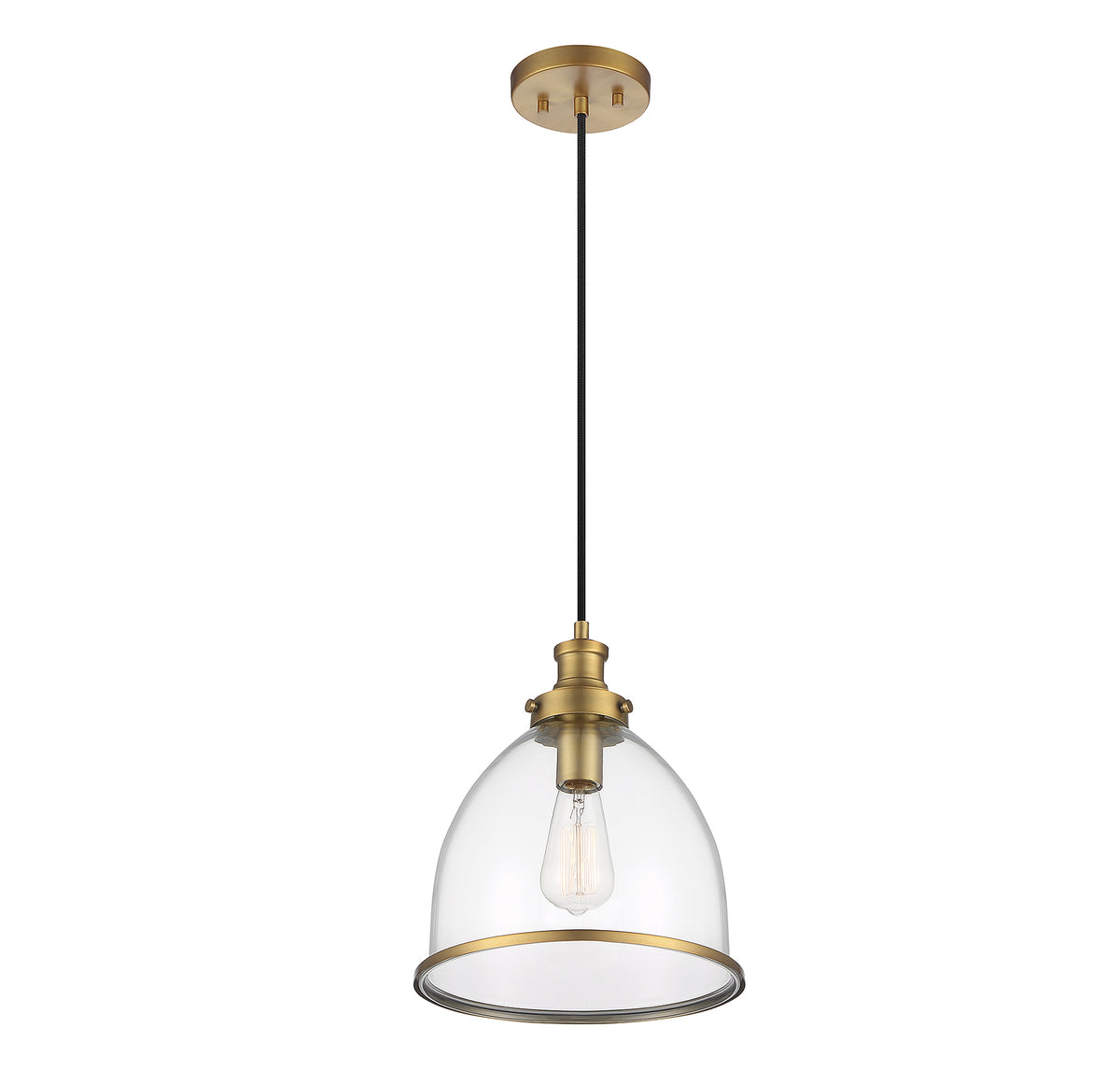Éclairage Meridian M70119NB Lumière Meridian One Suspension en laiton naturel