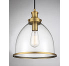Éclairage Meridian M70119NB Lumière Meridian One Suspension en laiton naturel