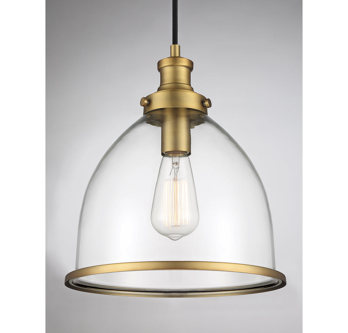 Éclairage Meridian M70119NB Lumière Meridian One Suspension en laiton naturel