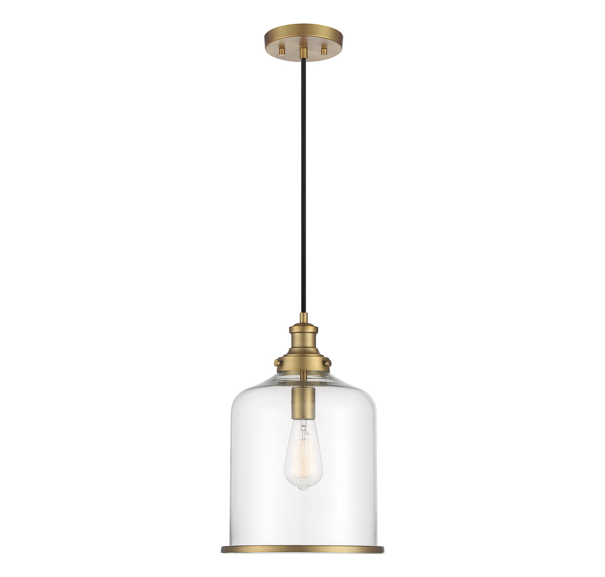 Éclairage Meridian M70120NB Lumière Meridian One Suspension en laiton naturel