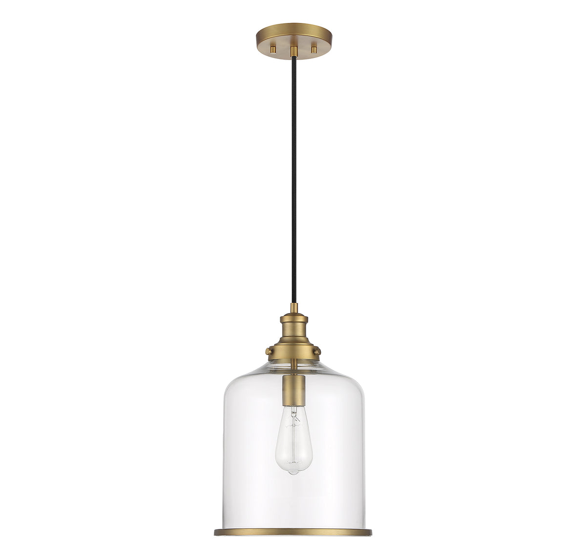 Éclairage Meridian M70120NB Lumière Meridian One Suspension en laiton naturel