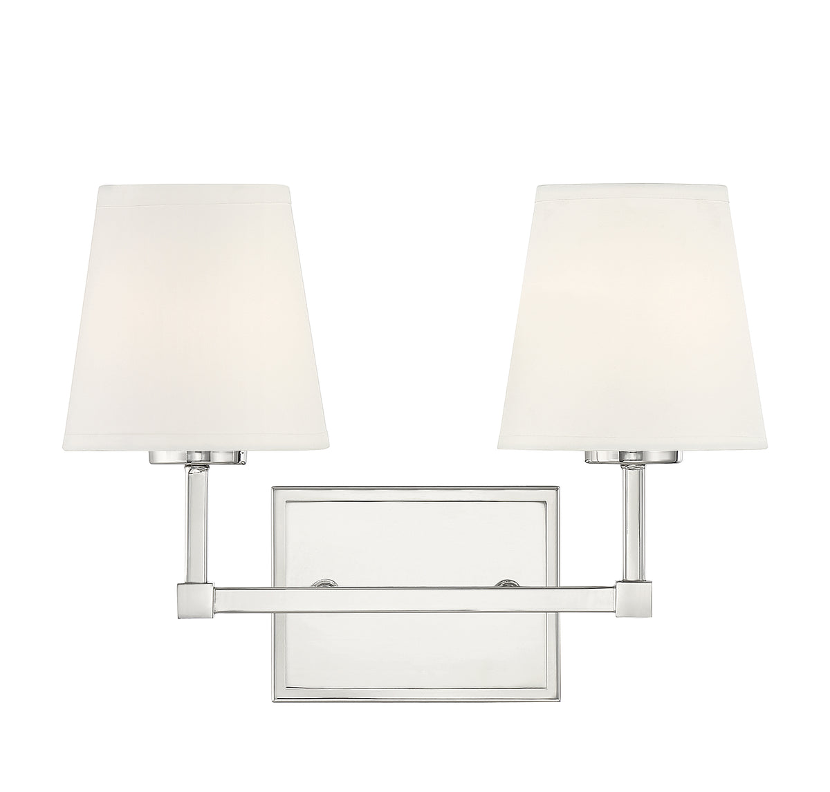Applique murale Meridian Lighting M80052PN pour salle de bain, finition nickel poli