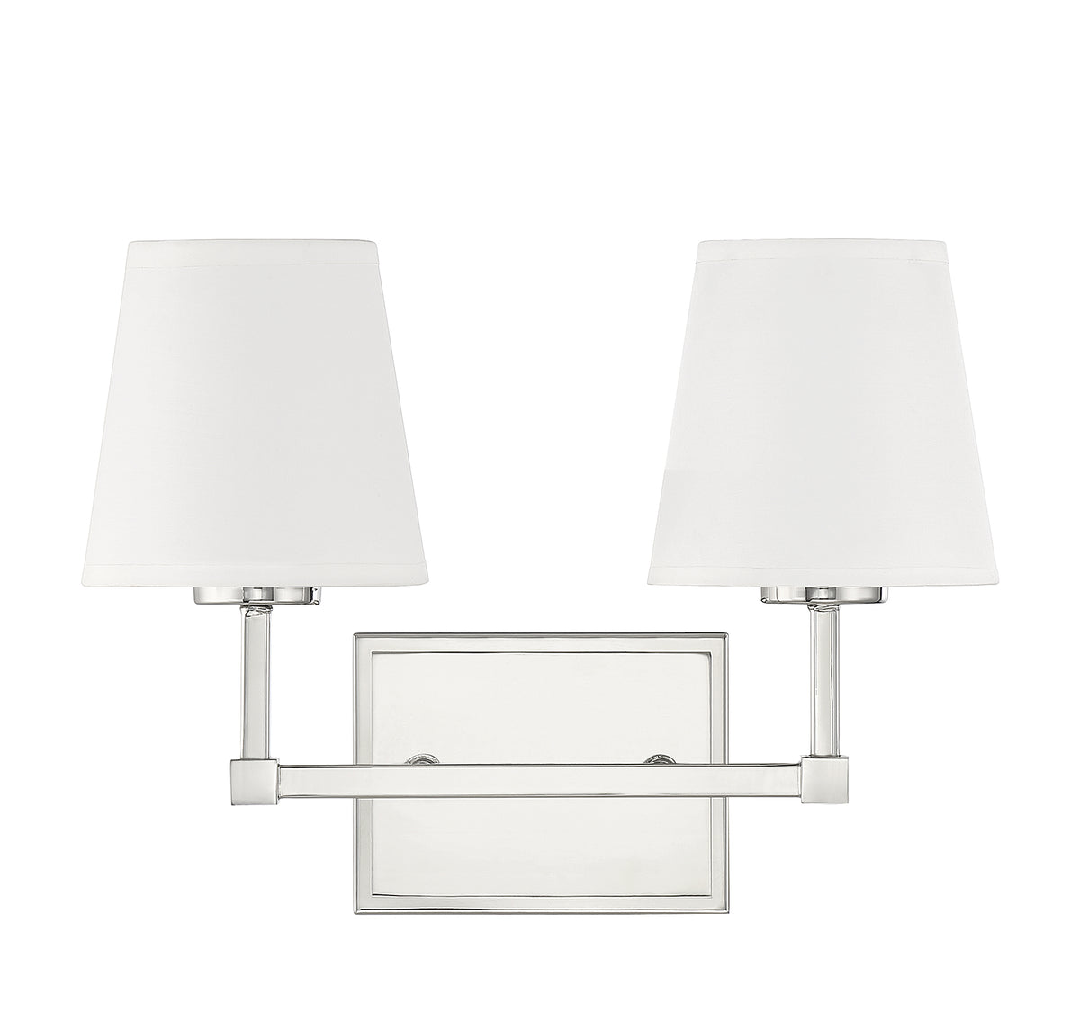 Applique murale Meridian Lighting M80052PN pour salle de bain, finition nickel poli