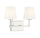 Applique murale Meridian Lighting M80052PN pour salle de bain, finition nickel poli