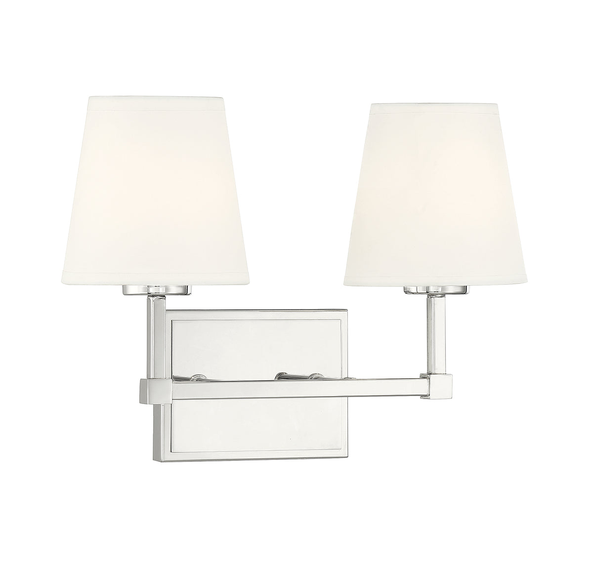 Applique murale Meridian Lighting M80052PN pour salle de bain, finition nickel poli