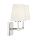 Applique murale Meridian Lighting M80052PN pour salle de bain, finition nickel poli