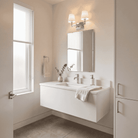 Applique murale Meridian Lighting M80052PN pour salle de bain, finition nickel poli