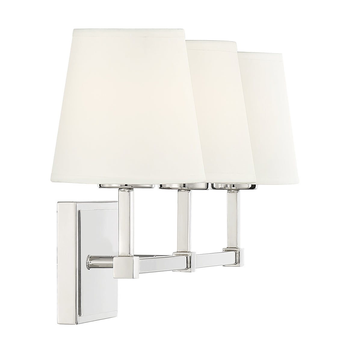 Applique murale de salle de bain Meridian Lighting M80053PN en nickel poli