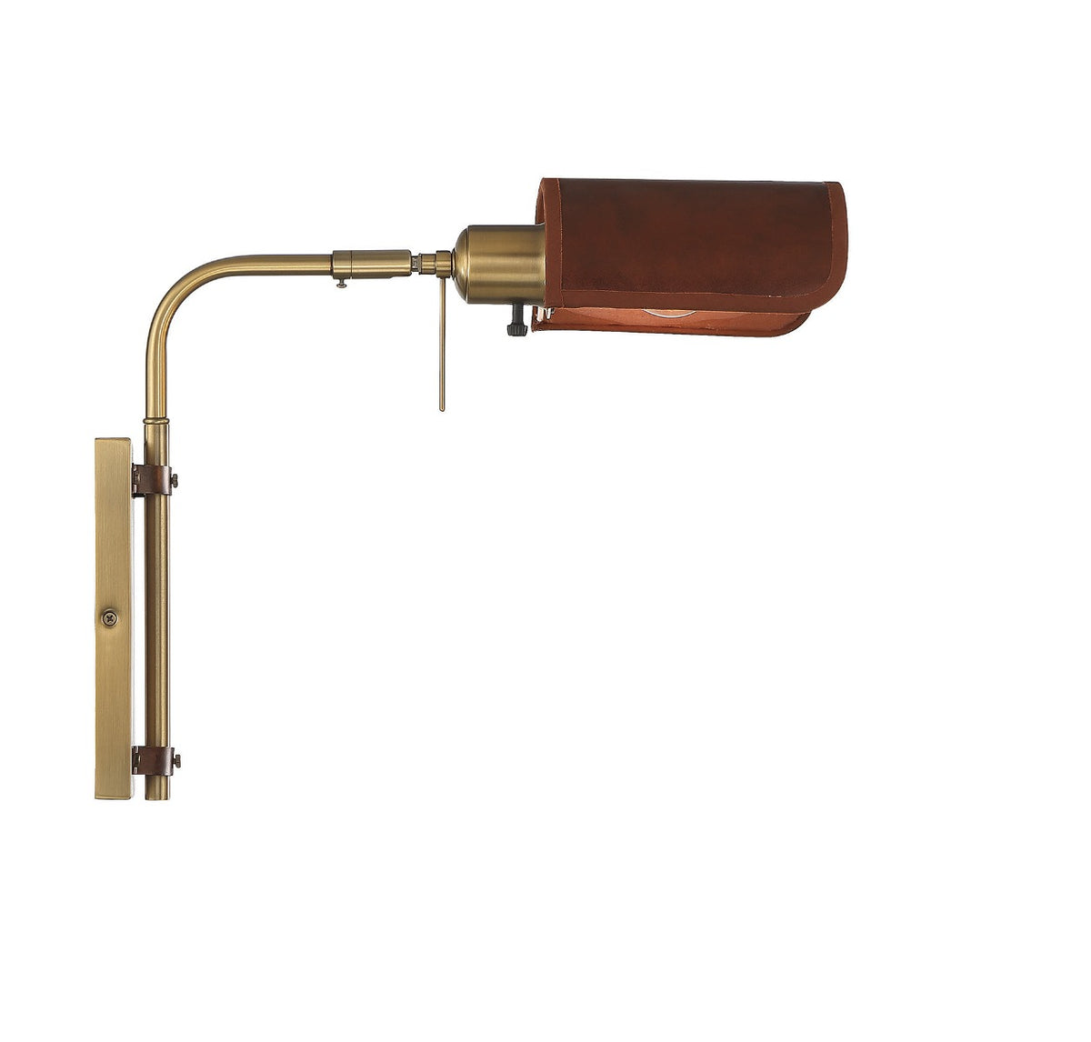 Éclairage Meridian M90062NB Meridian One Light réglable Murale en laiton naturel