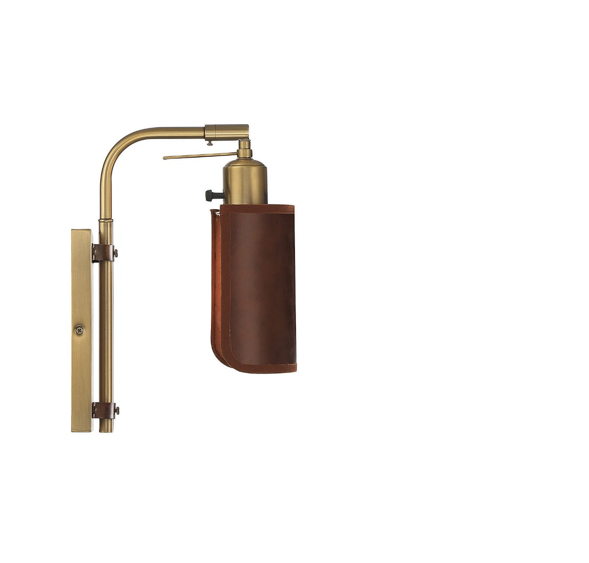 Éclairage Meridian M90062NB Meridian One Light réglable Murale en laiton naturel
