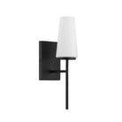 Meridian Lighting M90115MBK Meridian One Light Wall Sconce in Matte Black