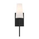 Meridian Lighting M90115MBK Meridian One Light Wall Sconce in Matte Black