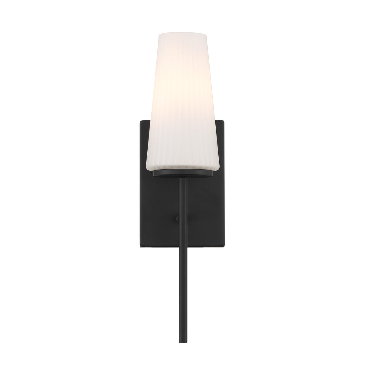 Meridian Lighting M90115MBK Meridian One Light Wall Sconce in Matte Black