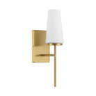 Meridian Lighting M90115NB Meridian One Light Wall Sconce in Natural Brass