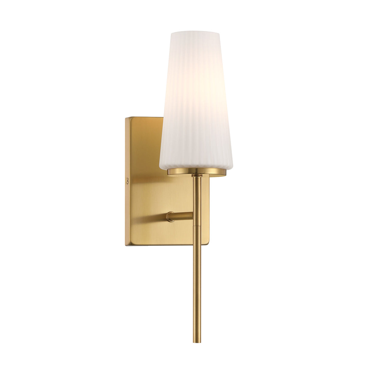 Meridian Lighting M90115NB Meridian One Light Wall Sconce in Natural Brass