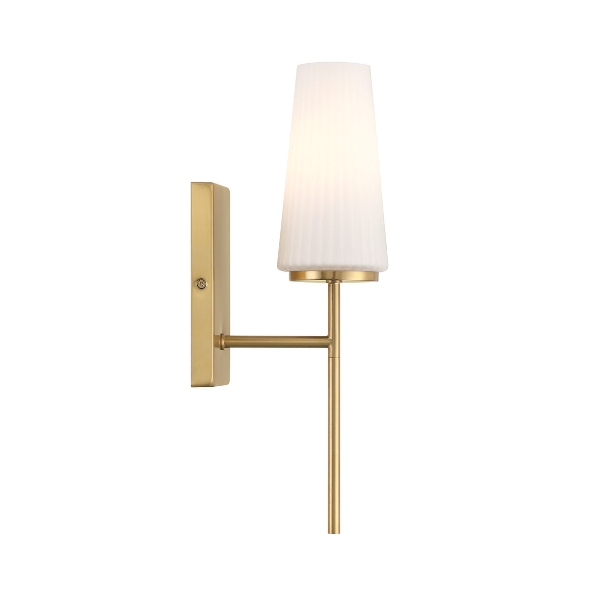 Meridian Lighting M90115NB Meridian One Light Wall Sconce in Natural Brass