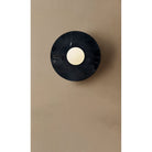 Dounia Home - DH-MARDISWAL-SM-BLK - Maria Disc Wall Sconce - Black Marble - Black Marble