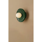 Dounia Home - DH-MARDISWAL-MD-GRN - Maria Disc Wall Sconce  - Green Marble - Green Marble