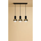 Dounia Home - DH-MARLIN3-BRS - Maria linear 3 globe chandelier - Polished Brass