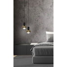 Dounia Home - DH-MAR2LIG-NIK - Maria 2 Light Chandelier - Brushed Nickel Silver