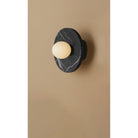 Dounia Home - DH-MARDISWAL-MD-BLK - Maria Disc Wall Sconce - Black Marble - Black Marble