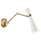 Matteo Lighting - Blaze Articulating Wall Sconce - S09621AGWH | Montreal Lighting & Hardware
