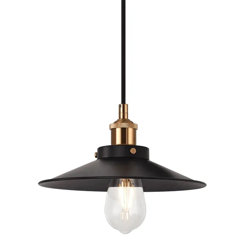 Matteo Lighting - Bulstrode's Workshop Metal Shade Pendant - C46111AGBK | Montreal Lighting & Hardware