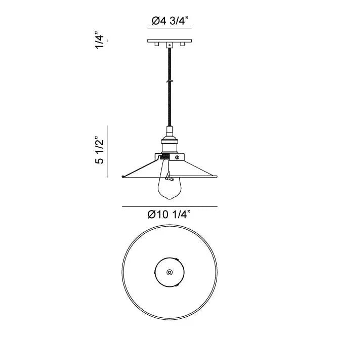 Matteo Lighting - Bulstrode's Workshop Metal Shade Pendant - C46111AGBK | Montreal Lighting & Hardware