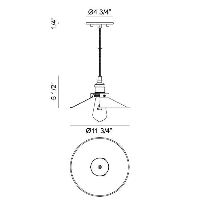 Matteo Lighting - Bulstrode's Workshop Metal Shade Pendant - C46111AGBK | Montreal Lighting & Hardware