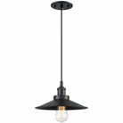 Matteo Lighting - Bulstrode's Workshop Metal Shade Pendant - C46111BKBK | Montreal Lighting & Hardware