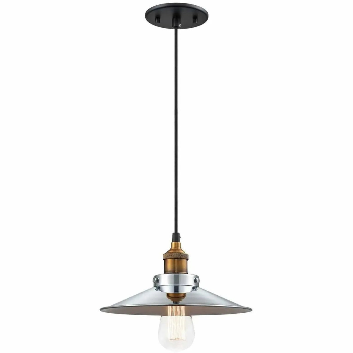 Matteo Lighting - Bulstrode's Workshop Metal Shade Pendant - C46111WGCH | Montreal Lighting & Hardware