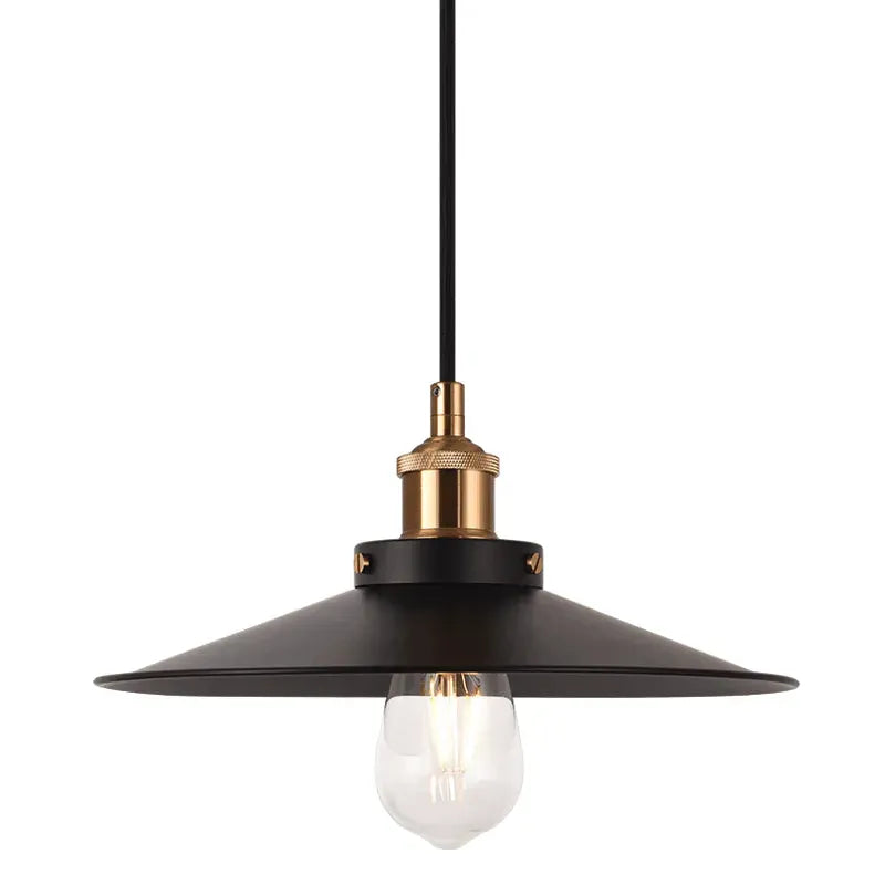Matteo Lighting - Bulstrode's Workshop Metal Shade Pendant - C46112AGBK | Montreal Lighting & Hardware