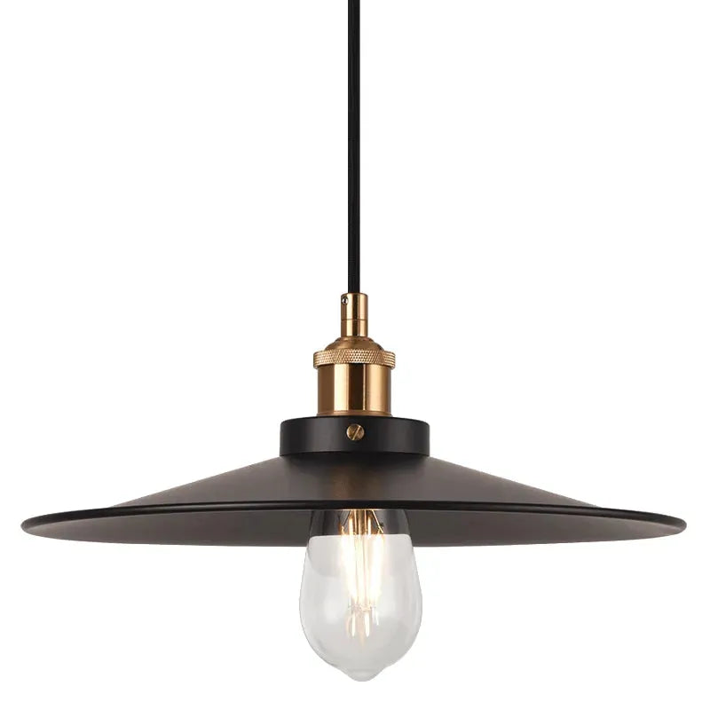 Matteo Lighting - Bulstrode's Workshop Metal Shade Pendant - C46113AGBK | Montreal Lighting & Hardware