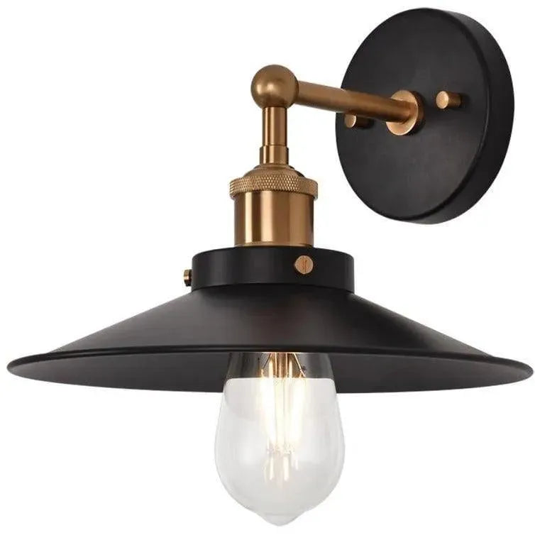 Matteo Lighting - Bulstrode's Workshop Metal Shade Wall Sconce - W46111AGBK | Montreal Lighting & Hardware
