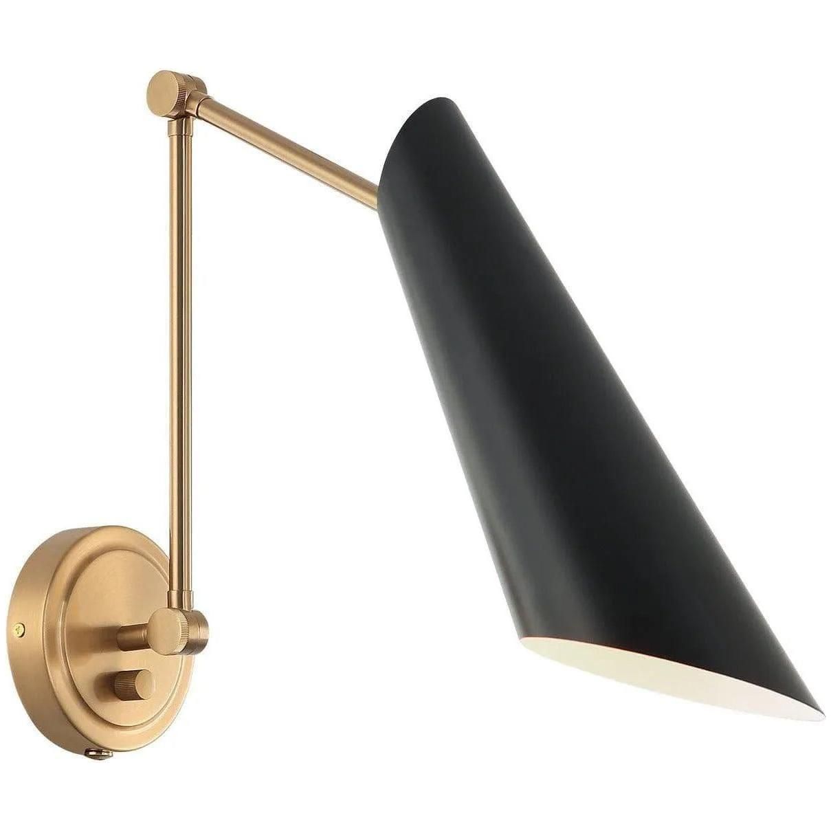 Matteo Lighting - Butera Adjustable Wall Sconce - S08021AGBK | Montreal Lighting & Hardware