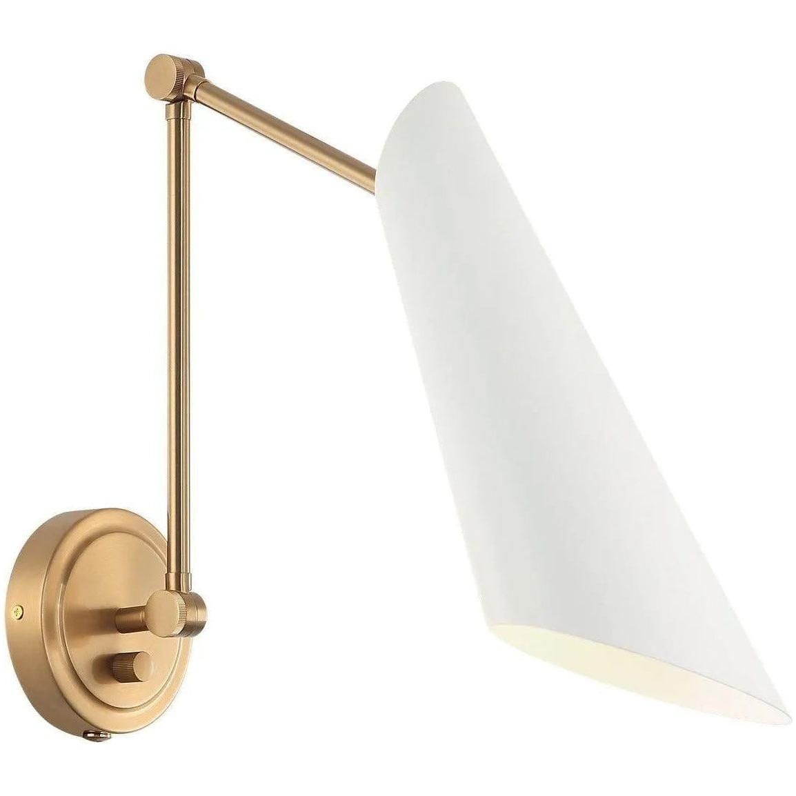 Matteo Lighting - Butera Adjustable Wall Sconce - S08021AGWH | Montreal Lighting & Hardware