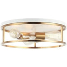Matteo Lighting - Clarke Round Flush Mount - M15503WHAG | Montreal Lighting & Hardware