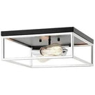 Matteo Lighting - Clarke Square Flush Mount - M15542BKCH | Montreal Lighting & Hardware