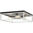 Matteo Lighting - Clarke Square Flush Mount - M15543BKCH | Montreal Lighting & Hardware