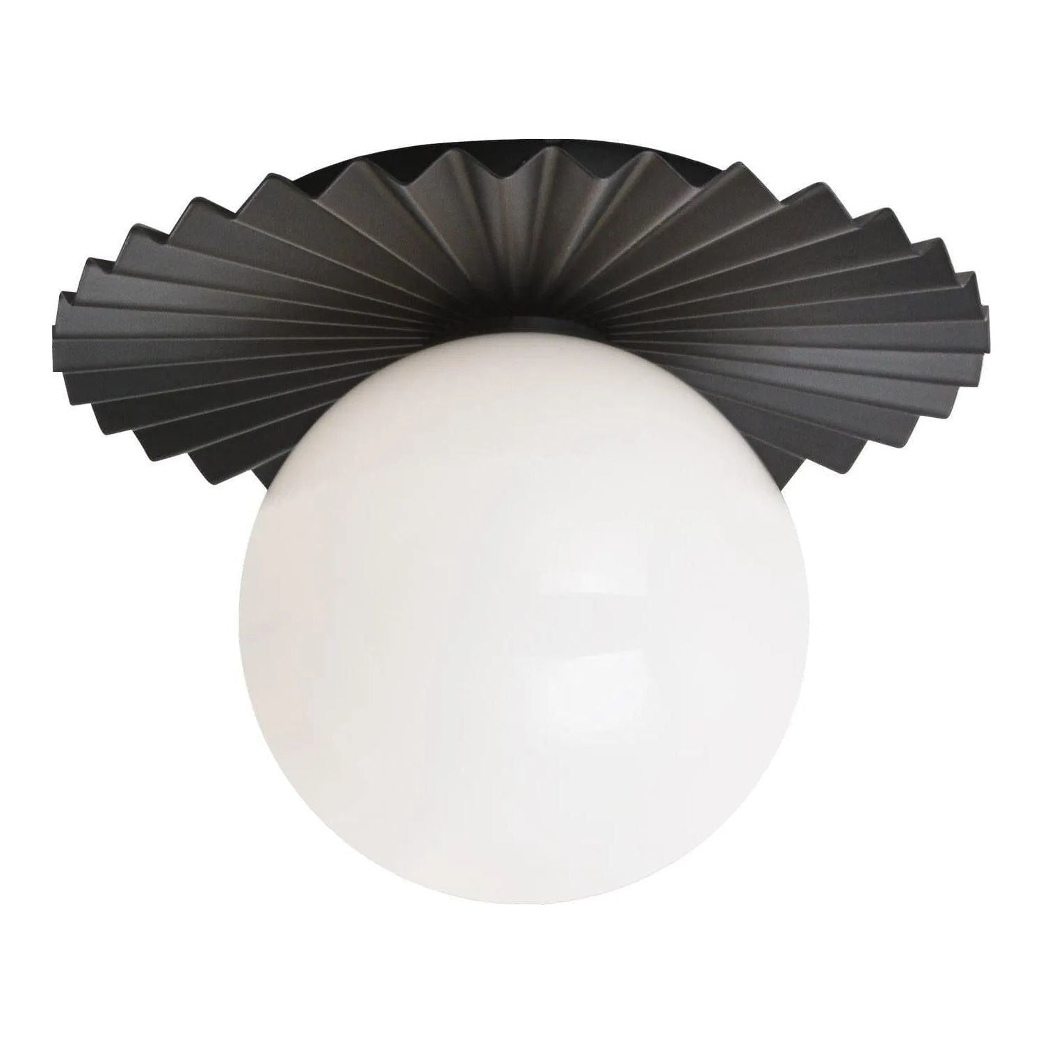 Matteo Lighting - Modern Ruff Flush Mount - WX83101BKOP | Montreal Lighting & Hardware
