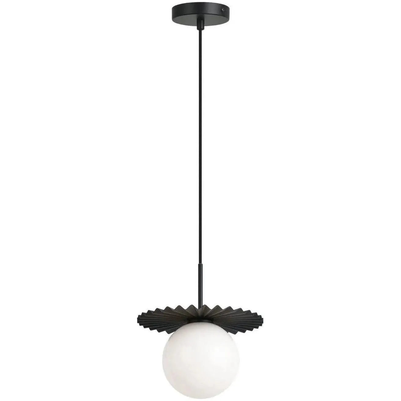 Matteo Lighting - Modern Ruff Pendant - C83101BKOP | Montreal Lighting & Hardware